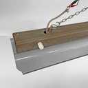 Lampadario in metallo con catena, 1940 ca.