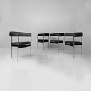 Sedie a pozzetto in acciaio, 1970 ca.