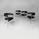 Sedie a pozzetto in acciaio, 1970 ca.