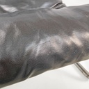 Poltrone in metallo e pelle nera sintetica, 1970 ca.