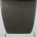 Poltrona in acciaio e pelle, 1970 ca.