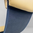 Poltrona in acciaio e pelle, 1970 ca.