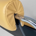 Poltrona in acciaio e pelle, 1970 ca.