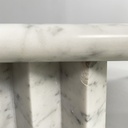 Tavolo da caffè in marmo bianco, 1980 ca.