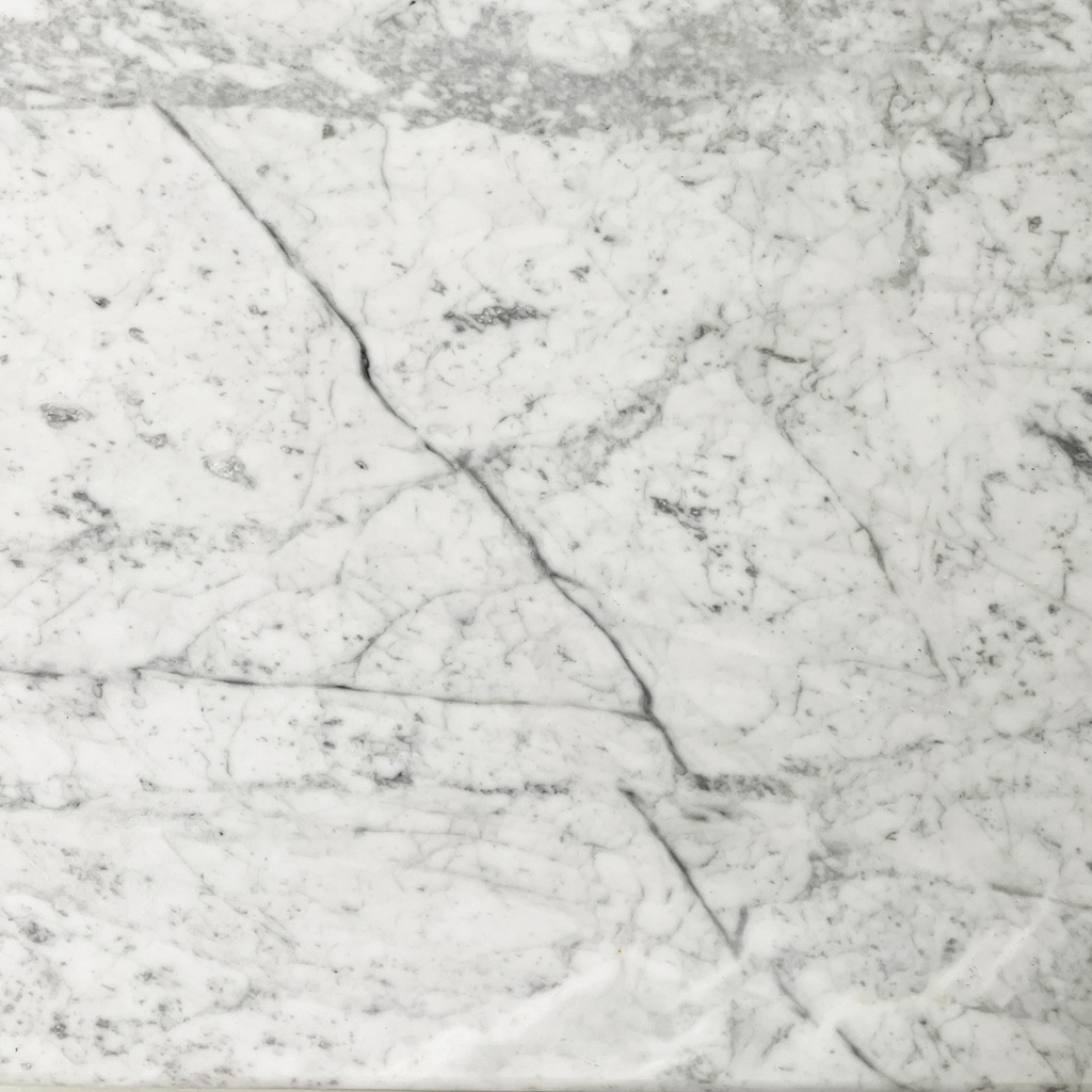 Tavolo da caffè in marmo bianco, 1980 ca.