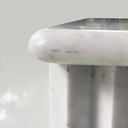 Tavolo da caffè in marmo bianco, 1980 ca.