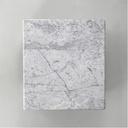 Tavolo da caffè in marmo bianco, 1980 ca.