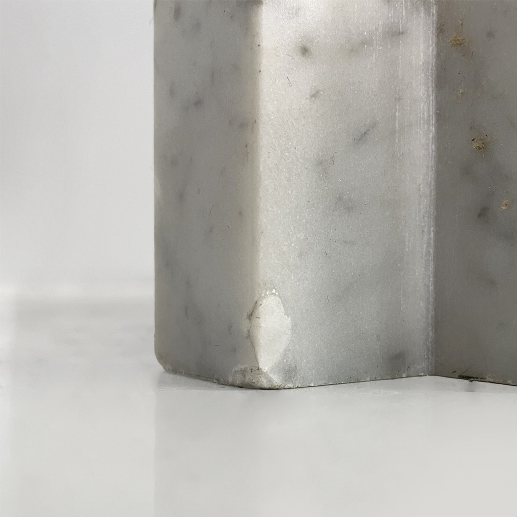 Tavolo da caffè in marmo bianco, 1980 ca.