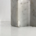 Tavolo da caffè in marmo bianco, 1980 ca.