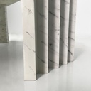 Tavolo da caffè in marmo bianco, 1980 ca.