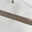 Sgabelli in metallo e pelle nera, 1970 ca.