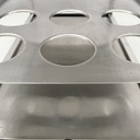 Carrello in acciaio e metallo nero, 1980 ca.