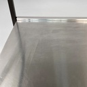 Carrello in acciaio e metallo nero, 1980 ca.