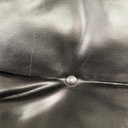 Poltrone in metallo e pelle nera sintetica, 1970 ca.