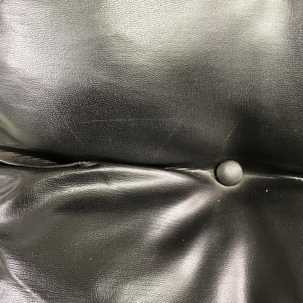 Poltrone in metallo e pelle nera sintetica, 1970 ca.