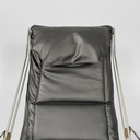 Poltrona in pelle e acciaio, 1970 ca.