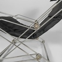 Poltrona in pelle e acciaio, 1970 ca.