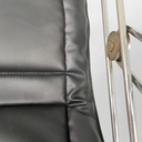 Poltrona in pelle e acciaio, 1970 ca.