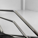 Poltrona in pelle e acciaio, 1970 ca.