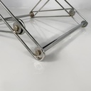 Poltrona in pelle e acciaio, 1970 ca.