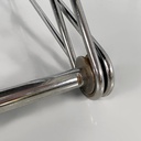 Poltrona in pelle e acciaio, 1970 ca.