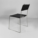 Sedie in pelle e acciaio, 1980 ca.