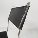 Sedie in pelle e acciaio, 1980 ca.