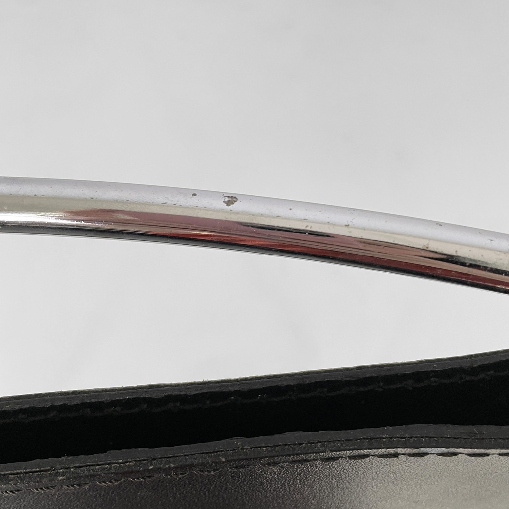 Sedie in pelle e acciaio, 1980 ca.