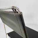 Sedie in pelle e acciaio, 1980 ca.