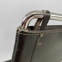 Sedie in pelle e acciaio, 1980 ca.