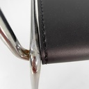 Sedie in pelle e acciaio, 1980 ca.