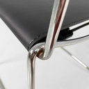 Sedie in pelle e acciaio, 1980 ca.