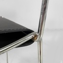 Sedie in pelle e acciaio, 1980 ca.