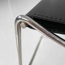 Sedie in pelle e acciaio, 1980 ca.