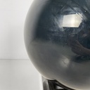 Lampada da tavolo in vetro e acciaio, 1970 ca.