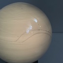 Lampada da tavolo in vetro e acciaio, 1970 ca.