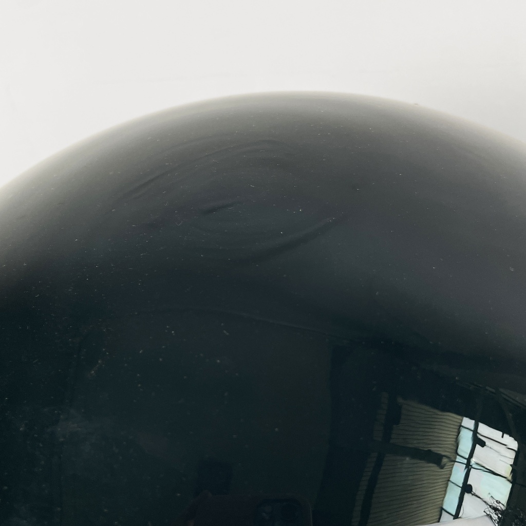 Lampada da tavolo in vetro e acciaio, 1970 ca.