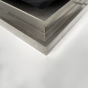 Lampada da tavolo in vetro e acciaio, 1970 ca.