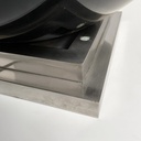 Lampada da tavolo in vetro e acciaio, 1970 ca.