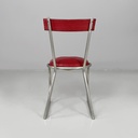 Sedie in sky rossa e metallo, 1930 ca.