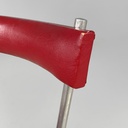 Sedie in sky rossa e metallo, 1930 ca.