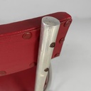 Sedie in sky rossa e metallo, 1930 ca.