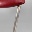 Sedie in sky rossa e metallo, 1930 ca.