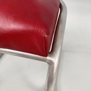 Sedie in sky rossa e metallo, 1930 ca.