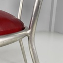 Sedie in sky rossa e metallo, 1930 ca.