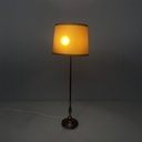 Lampada da terra in velluto e ottone, 1940 ca.