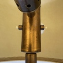 Lampada da terra in velluto e ottone, 1940 ca.