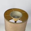 Lampada da terra in velluto e ottone, 1940 ca.