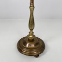 Lampada da terra in velluto e ottone, 1940 ca.