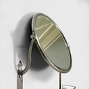 Specchio da parete con mensola in vetro e metallo, 1930 ca.